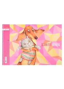 Альбом для рисования Hatber, "ТаксаLIFE", А4, 40 листов, на спирали, в ассортименте