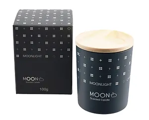 Свеча ароматическая с деревянной крышкой Moon (8х6)