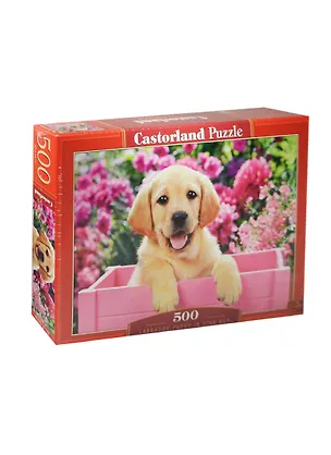 Пазлы 500 B-52226 Щенок в коробке (47х33см) (9+) (коробка) (Castorland) 2476284
