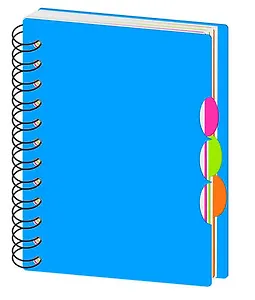 Тетрадь, 100л. А6 клетка Mariner Голубая пластиковая обложка, 3 пластиковых разделителя, на спирали