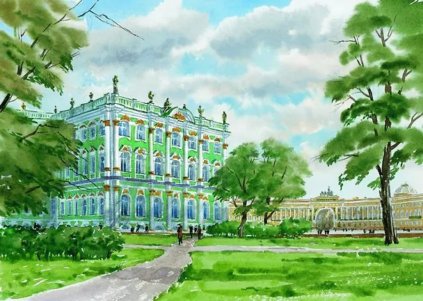 Репродукция в рамке Зимний дворец м/ф [ХА60-013(рам)] 307488 — 1