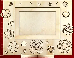 Панно с фоторамкой Цветы (13995) (упаковка)