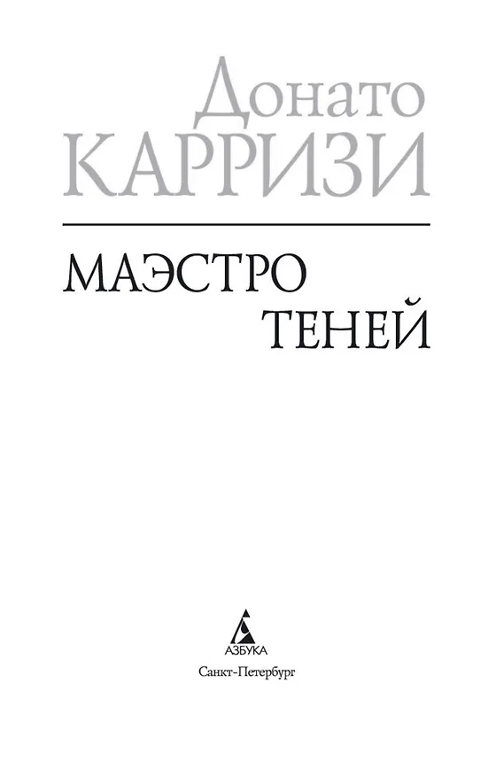 Книга Маэстро теней (Донато Карризи) — 8