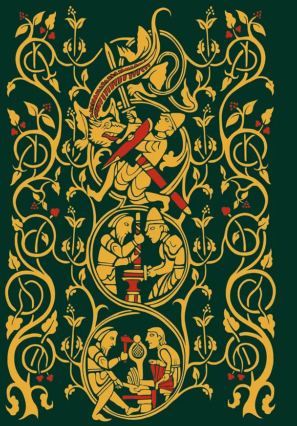 Книга Старшая Эдда. Мифы и легенды Скандинавии. Коллекционное издание (переплет под натуральную кожу, обрез с орнаментом, три вида тиснения) () — 2