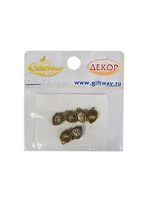 Фурнитура металл подвеска Сердце со стразой латунь (00010242) (6шт) (10х13мм) (5гр/уп)