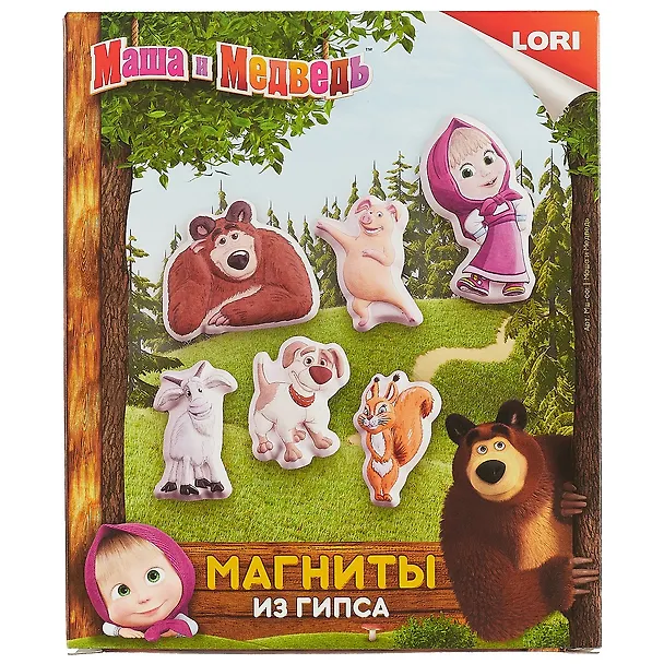 LORI Магниты из гипса Маша и медведь 2685506 — 2