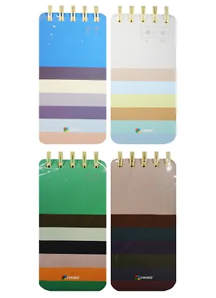 Блокнот А6- 116л 75*150 "Strips" карт.обл., гребень, ассорти, Lenwa 241204