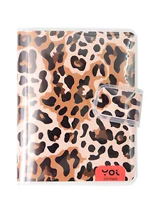 Записная книжка А7 80 листов в линейку, "Леопард" в ПВХ-обложке, Yoi