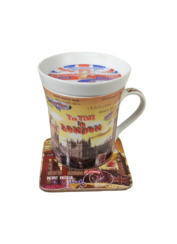 Набор подарочный Пора пить Чай (RB-0857NC-teatime) (кружка с крышкой 300мл., подставка) Gift Land 2366733 — 1