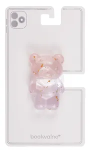 Попсокет Мишка перламутр с блестками (ПВХ) (6,5см) (12-18031-202405-POP9) Bookvalno