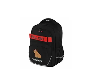 Рюкзак "Calm capy" 2отд., 41*28*17см, 3 кармана, светящийся 3115352