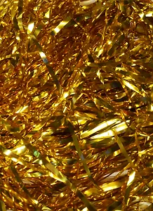 Новогодний дождик золотой мерцающий, 9 х 150 см