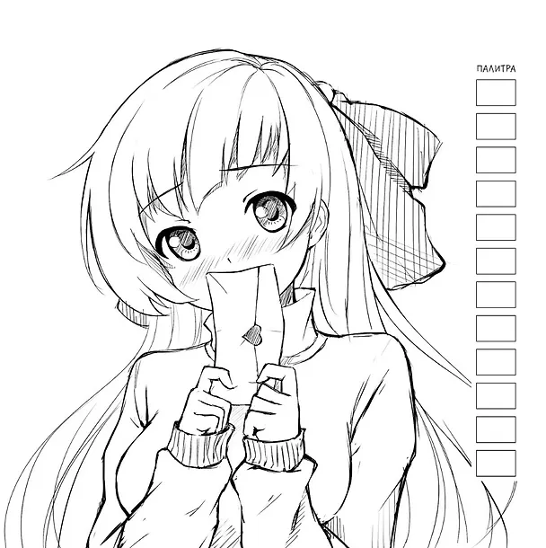 Книга Anime! Раскраска для работы маркерами: 32 проекта с любимыми героями: Шаблоны для выкрасов к каждому рисунку () — 3