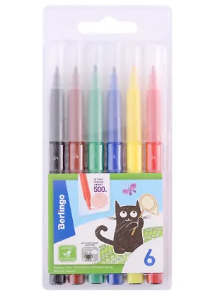 Фломастеры Berlingo, "Жил-был кот", 6 цветов 2913064
