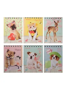 Блокнот А7 40л кл. "Очаровашки" карт.обл., гребень, ассорти, Hatber