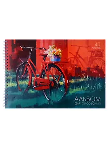 Альбом для рисования Listoff, "Лето", А4, 40 листов, на гребне