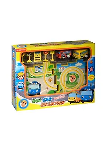 Игр. набор завод. игрушек Bebelot Автобусный тур (BBA1606-003) (6см) (2шт) (+дорож. знаки+трек) (3+) (коробка)