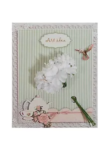 Цветок сливы/хризантемы белый (0072-2) (букетик) (1шт.) (упаковка)