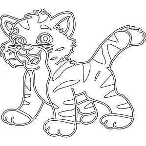 Трафарет Тигренок (А4) (319) (упаковка)