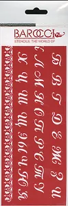Трафарет Barocci универсальный Алфавит 8,5х23см ТУ-50