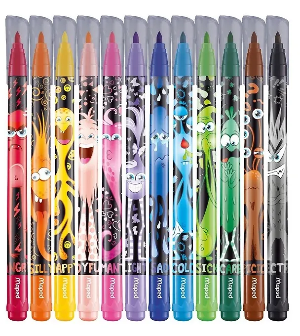 Фломастеры «Color'peps Monster» Maped, 12 цветов 258563 — 3
