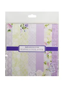 Набор бумаги 15*15 см 190 гр/м, Счастливый День, 12 листов