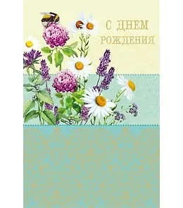 Открытка А5 С днем рождения! с карманом для денег 5-14-0122 326589 — 1