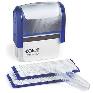 Штамп самонаборный 4/6-стр, 59*23 "Printer" 2 кассы, пинцет, блистер, COLOP