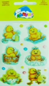 Большие гелевые наклейки Цыплята 2 (BLN002) (Липуня)