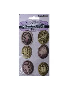 ХОББИ И ТЫ Набор камей, самоклеющиеся ОЧАРОВАНИЕ ПРОШЛОГО 6 штук SCB  070301