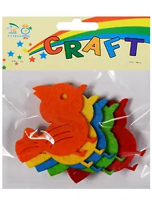 Набор для творчества Вырубка из фетра цыплята с хвостом, 5шт, 5,5*7см