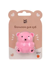 Бальзам для губ Мишка (персик) (5х5) (12г) (12-27207-202406-FA13) (Lafilaf)