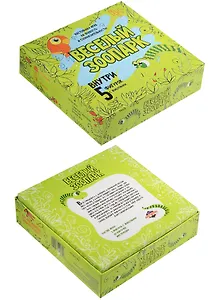 НИ на ловкость и сообразит. Веселый зоопарк (898368) (5 фигурок с животными+60 карточек) (4+) (коробка)