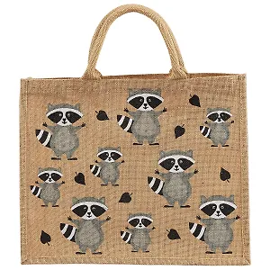 Сумка джутовая L Еноты (43х34х19) (12-Eline-6-L)