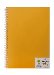 Блокнот для эскизов А4 50л "Notes" 120г/м2, оранж.пласт.обл, спираль, Canson