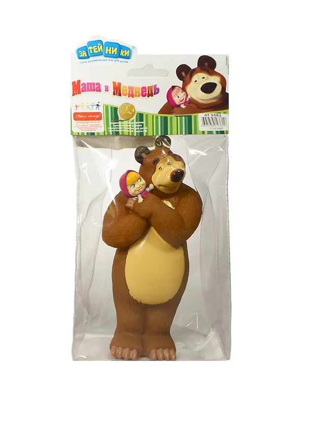 Игрушка, Затейники,   Мишка с Машей на руках, 14 см, Пластизоль 2288081 — 2