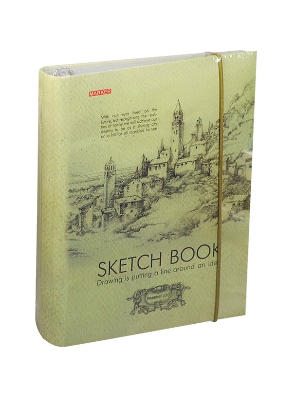 Тетрадь на кольцах в клетку Marker Arte, Sketch, 120 листов, в ассортименте 233402 — 1