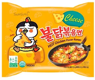 Лапша Samyang BULDAK со вкусом курицы и сыра Hot Chicken Flavor Ramen Cheese, пачка, 140г 3092052