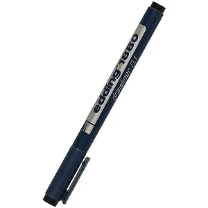 Фломастер профессиональный для черчения 0.1мм черный, Edding