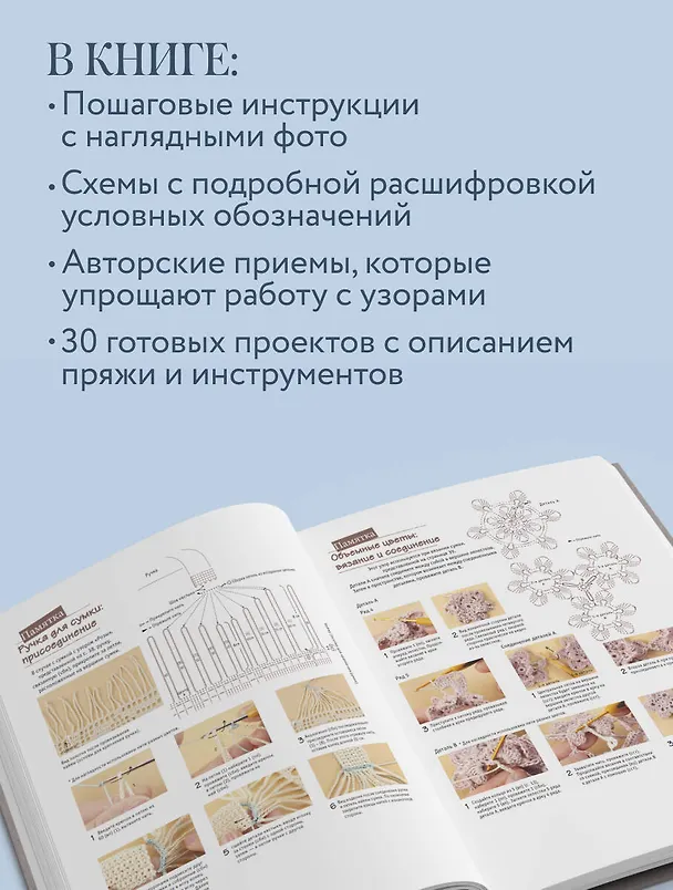 Книга Вязаное кружево в стиле ретро. 30 авторских проектов для вязания крючком (Маюми Каваи) — 10