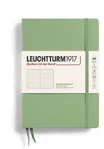 Книга для записей A5 125л тчк. "Classic" тв.обл., шалфей, Leuchtturm1917