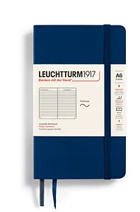 Записная книжка A6 61л лин. "Classic" мягк.обл., синий неви, Leuchtturm1917