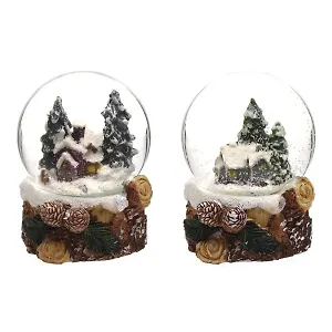 Фигурка декоративная в стеклянном шаре Домик, 2 варианта (6см) (722558)