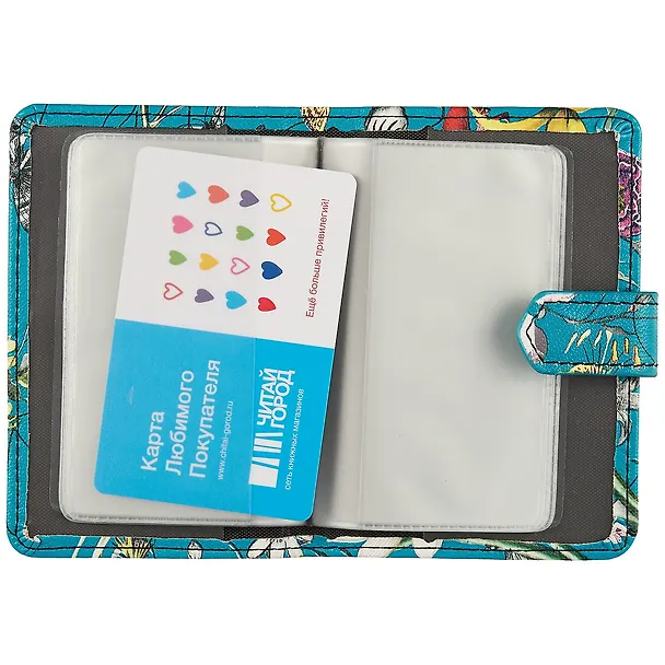 Визитница «Butterfly», бирюзовая, 24 карты, 11 x 7.5 см 248863 — 2
