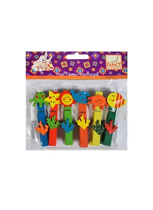 Набор д/творчества FANCY Прищепки деревянные "Морской мир" 6шт 10*72мм в блистере FD020089 2420515