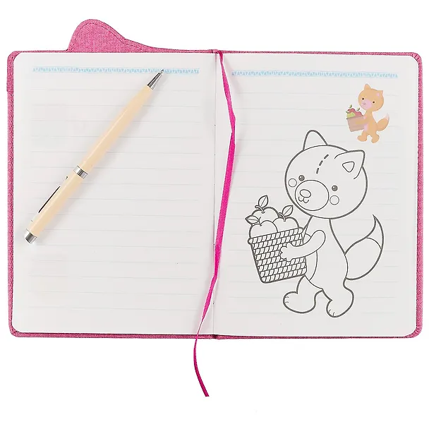 Книга для записей «Happy animals», малиновая, 64 листа, А5– 251280 — 2