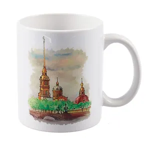 Кружка СПб Акварель Петропавловская крепость (керамика) (330мл) 2986015