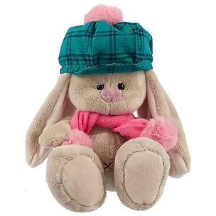 Игрушка мягкая Budi Basa, Зайка Ми в зеленой кепке и розовом шарфе (малая), 15см 2680168