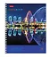 Тетрадь 100л кл. "Огни ночного города" спираль, обложка с карманом, УФ-лак — 3037848 — 1