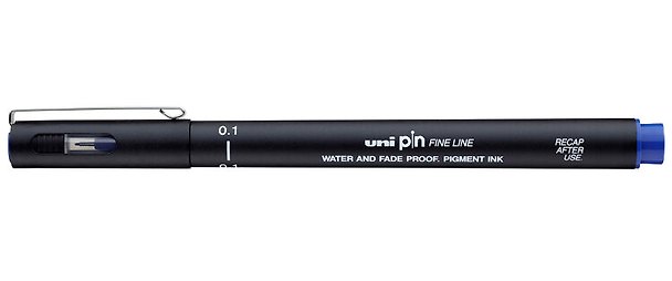 Линер синий "PIN" 01, толщина линии 0.28, UNI 3143950 — 1